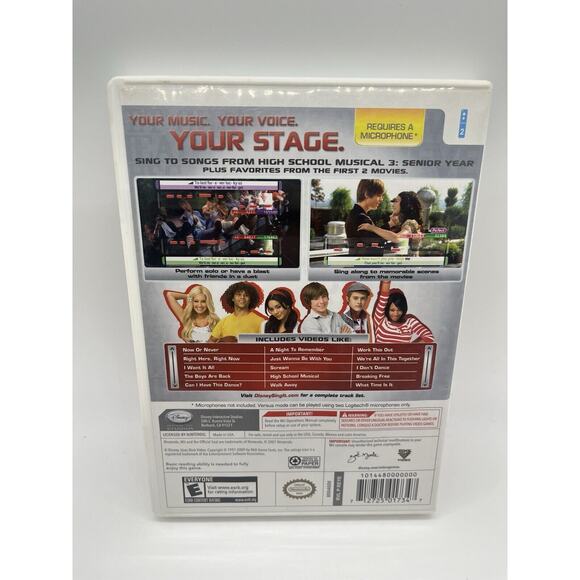 Disney Sing It High School Musical 3 Senior Year (Nintendo Wii) Complete CIB - Picture 2 of 4